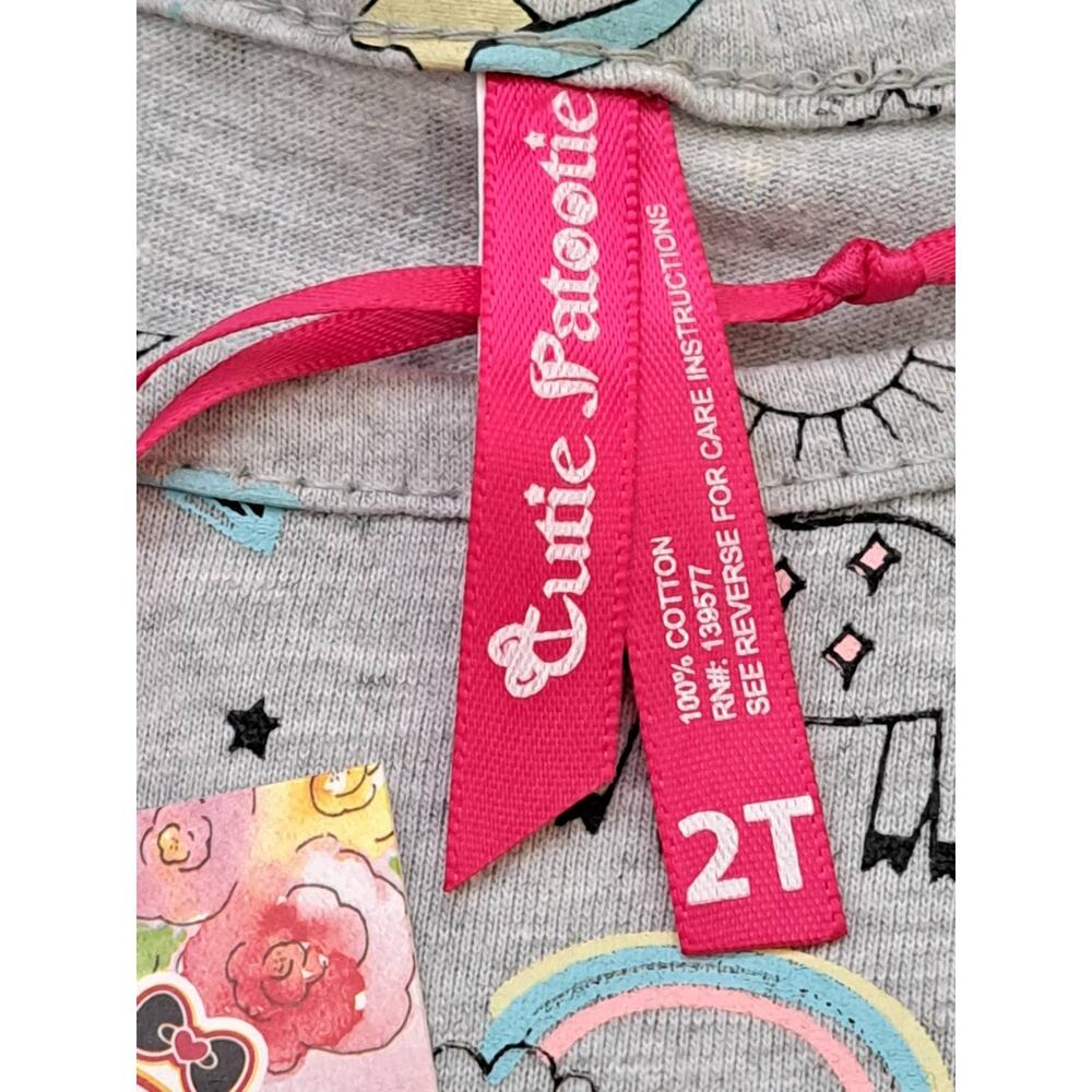 Cutie Patootie Girl's Heather Gray  Unicorn Top With Pink Leggings Size 2T NWT - Picture 7 of 8